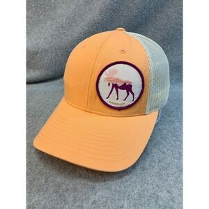 Wyoming Love Moose Patch Unisex Orange Richardson Trucker Hat Snapback Small